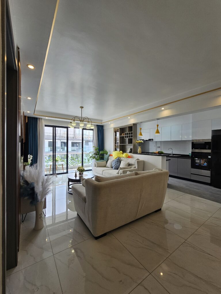 Incredible Finishing on Tiling, Kitchen Fitting with Island etc.